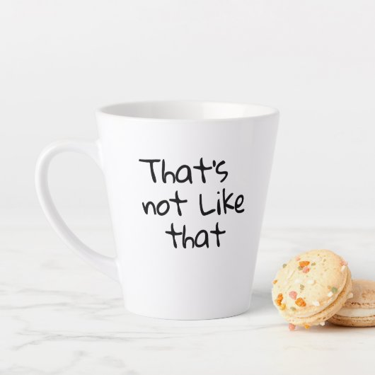 "Dat is niet zo." Grappige woorden ontwerp Latte Mok (In situ)