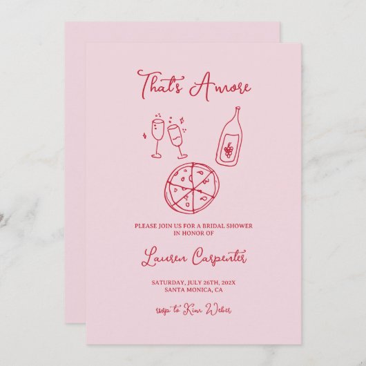 Dat is nog een bruids douche uitnodiging (Voorkant / Achterkant)