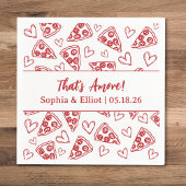 Dat is nog een hand getrokken pizza partij chique  servet