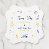 Dat is nog een handgetekend Italiaans Vrijgezellen Bedankjes Labels (Achterkant)