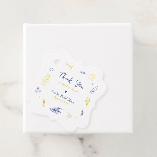 Dat is nog een handgetekend Italiaans Vrijgezellen Bedankjes Labels (In situ)