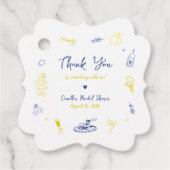 Dat is nog een handgetekend Italiaans Vrijgezellen Bedankjes Labels (Voorkant)