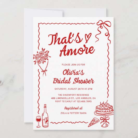 Dat is nog een handgetekend Italiaans Vrijgezellen Kaart (Voorkant)