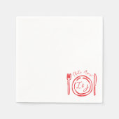 Dat is nog een handgetekende Italiaanse douchekopp Servet (Voorkant)