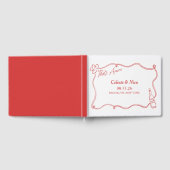 Dat is nog een handgetekende Italië Custom Red Wed Gastenboek (Volledig)