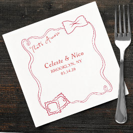 Dat is nog een handgetekende pastarode Italiaanse Servet