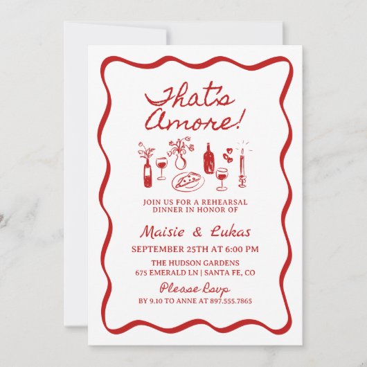 Dat is nog een Italiaans diner ter illustratie Kaart (Voorkant)