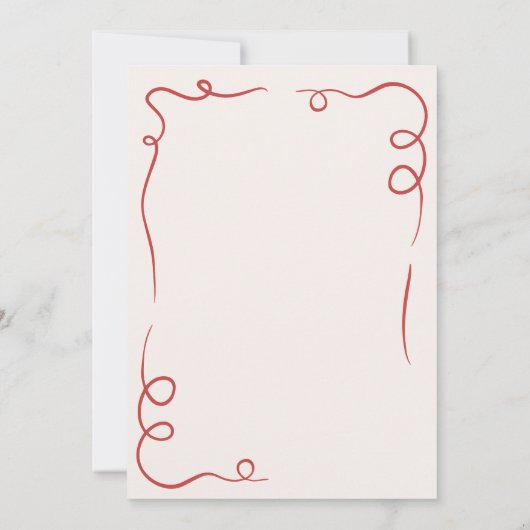 Dat is nog een Italiaans handgetekend rood Vrijgez Kaart (Achterkant)