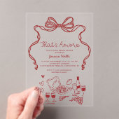 Dat is nog een Italiaans Vrijgezellenfeest Acryl Uitnodigingen (Insitu (Draagbaar))