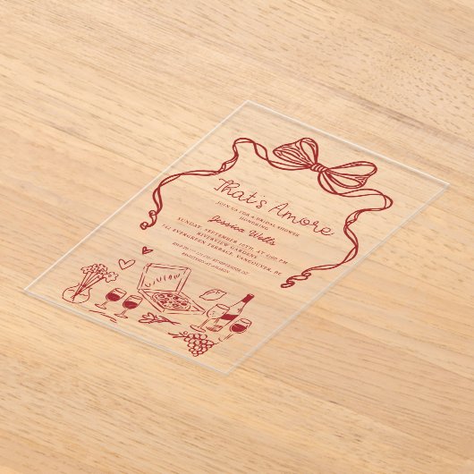 Dat is nog een Italiaans Vrijgezellenfeest Acryl Uitnodigingen (Laagn)