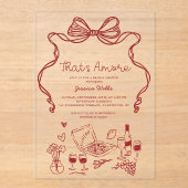 Dat is nog een Italiaans Vrijgezellenfeest Acryl Uitnodigingen (Voorkant)