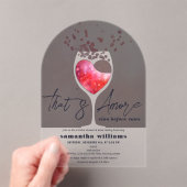 Dat is nog een Italiaanse vino voor het Vrijgezell Acryl Uitnodigingen (Insitu (Draagbaar))