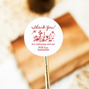 Dat is nog eens geïllustreerd Dank u Ronde Sticker