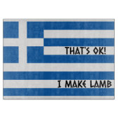 Dat is oké! I Make Lamb - Griekse vlag Griekse bru Snijplank (Voorkant)