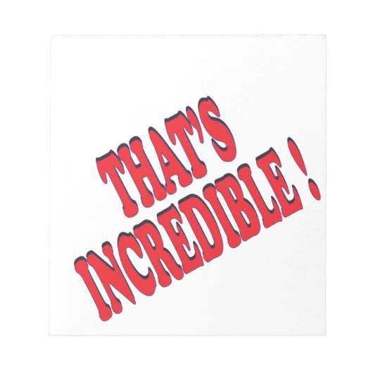 Dat is ongelooflijk notitieblok (Voorkant)