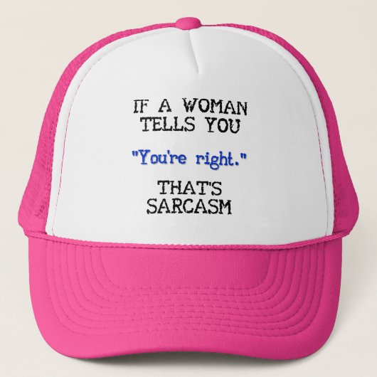 Dat is Sarcastisch Grappige Bal Cap Hoed Trucker Pet (Voorkant)