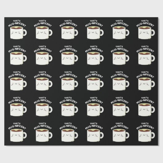 Dat is schitterende Funny Coffee Mok Pun Dark BG Cadeaupapier (Vlak)
