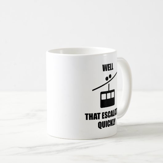 Dat is snel geëscaleerd koffiemok (Voorkant rechts)