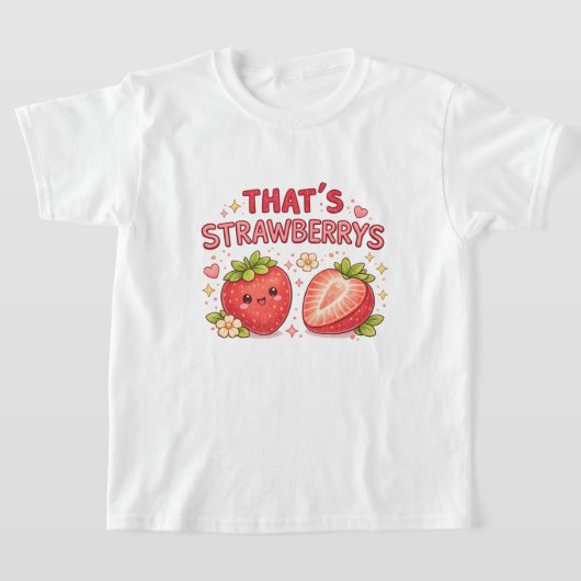 Dat is Strawberrys Cute Kids T-Shirt (Laagn)