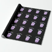 Dat is Taroffic Funny Boba Tea Pun Dark BG Cadeaupapier (Uitgerold)