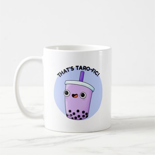 Dat is Taroffic Funny Boba Tea Pun Koffiemok (Links)