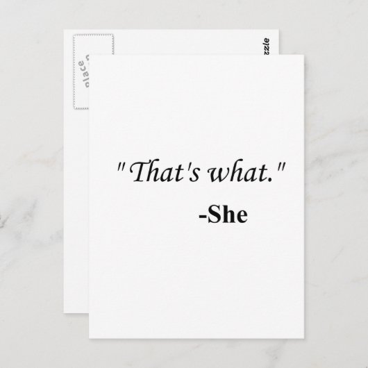 "Dat is wat..." Briefkaart (Voorkant / Achterkant)