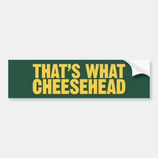Dat is wat Cheesehead Bumpersticker