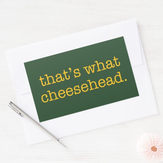 Dat is wat Cheesehead Rechthoekige Sticker (Envelop)