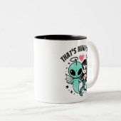 Dat is wat er onder water Liefde is Tweekleurige Koffiemok (Voorkant rechts)