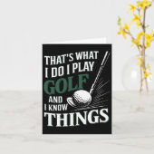 Dat is wat ik doe als Golf en ik weet dingen leuk Kaart (Gele Bloem)