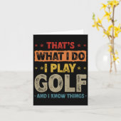 Dat is wat ik doe als ik Golf Funny Golfer speel Kaart (Gele Bloem)