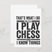 Dat is wat ik doe als ik schaak schimmeldoeken. bedankkaart (Voorkant / Achterkant)