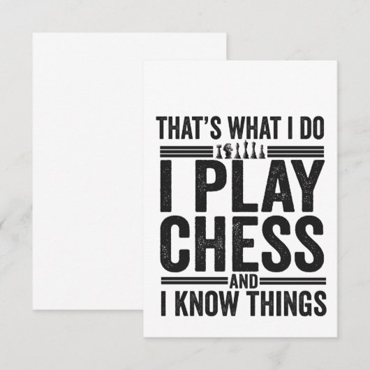 Dat is wat ik doe als ik schaak schimmeldoeken. bedankkaart (Voorkant / Achterkant)