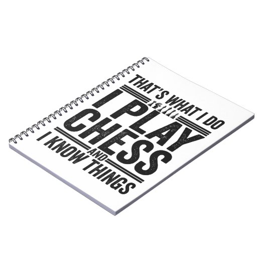 Dat is wat ik doe als ik schaak schimmeldoeken. notitieboek (Linkerzijde)