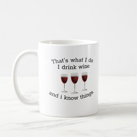 Dat is wat ik doe als ik wijn drink koffiemok (Links)