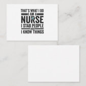 Dat is wat ik doe als verpleegster... ik ben een v notitiekaartje (Voorkant / Achterkant)