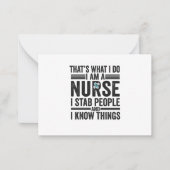 Dat is wat ik doe als verpleegster... ik ben een v notitiekaartje (Voorkant)