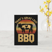 Dat is wat ik doe - BBQ - Funny Bar B Que Kaart (Gele Bloem)