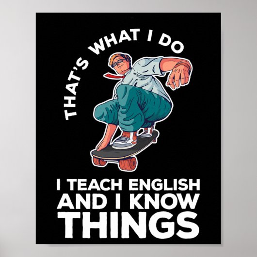 Dat is wat ik doe, Engels onderwijzen, grappig ska Poster (Voorkant)
