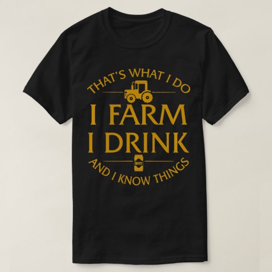 Dat is wat ik doe ik boerderij ik drink bier en ik t-shirt (Design voorkant)
