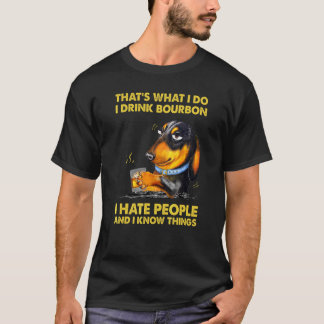 Dat Is Wat Ik Doe Ik Drink Bourbon Haat Mensen Kra T-shirt