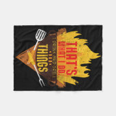 Dat is wat ik doe ik Drink en ik grill barbecue pl Fleece Deken (Voorkant (Horizontaal))