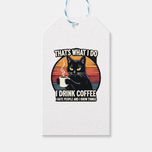 Dat is wat ik doe, ik drink koffie, ik haat mensen cadeaulabel (Voorkant)