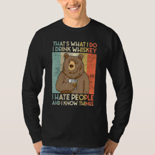 Dat is wat ik doe Ik Drink Malt Whiskey Ik haat me T-shirt