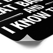 Dat is wat ik doe, ik eet Con - Con Liefhebber Bbq Poster (Hoek)