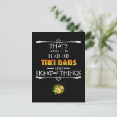 Dat is wat ik doe - ik ga naar Tiki Bars Briefkaart (Staand voorkant)
