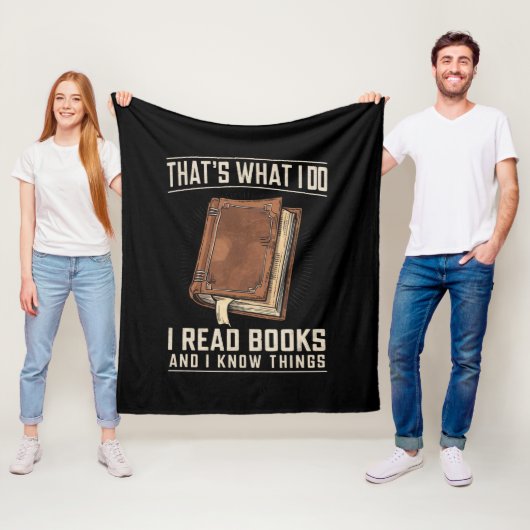 Dat is wat ik doe, ik lees boeken en ik weet dinge fleece deken (In situ)