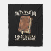 Dat is wat ik doe, ik lees boeken en ik weet dinge fleece deken (Voorkant)