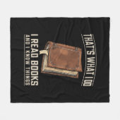 Dat is wat ik doe, ik lees boeken en ik weet dinge fleece deken (Voorkant (Horizontaal))