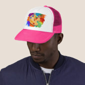 Dat is wat ik doe, ik maak kunst en ik vergeet din trucker pet (In situ)